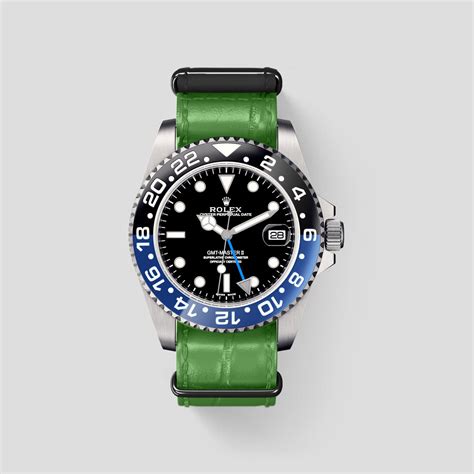 rolex gmt on alligator nato|Hands.